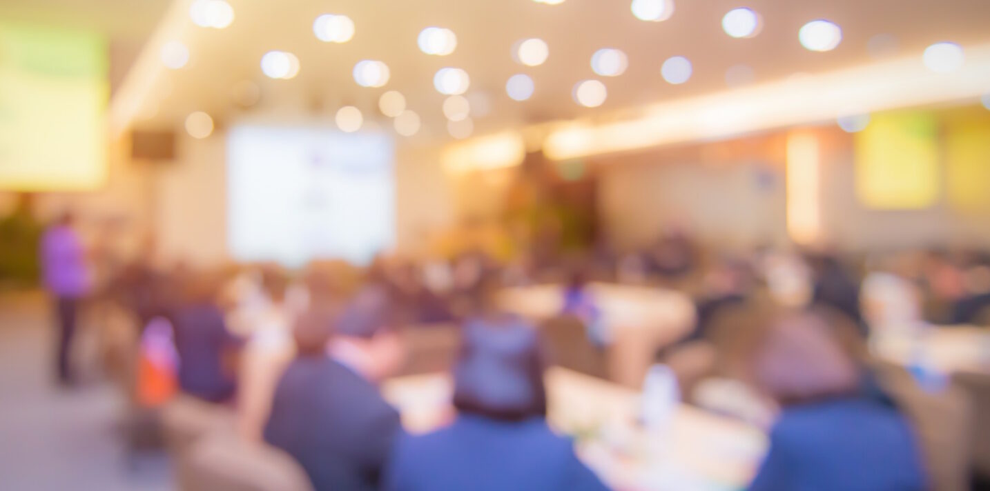 Blur of business Conference and Presentation in the conference hall.